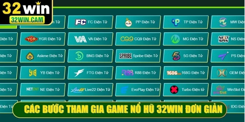 Các bước tham gia game Nổ hũ 32WIN đơn giản, nhanh chóng